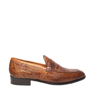 Mauri 4862 Exotic Skin Brown Crocodile Flanks & Calfskin Leather Loafers (MA4911)(Made to Order)-AmbrogioShoes