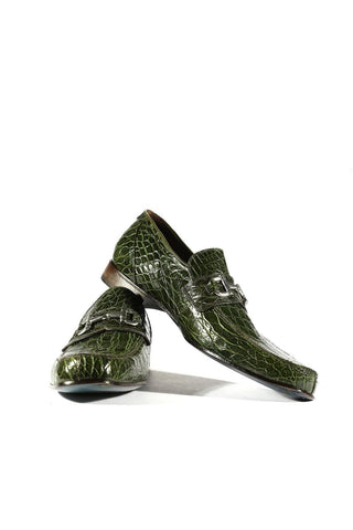 Mauri 4885 Flanks Crocodile Skin Horse-Bit Loafers (MAO1028)
