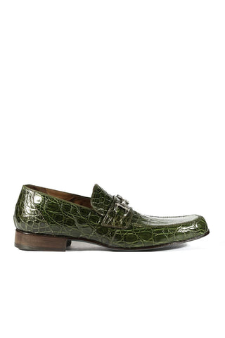 Mauri 4885 Flanks Crocodile Skin Horse-Bit Loafers (MAO1028)