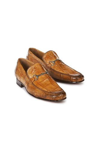 Mauri 4894 Matrix Cestnut Brown Body Alligator Loafers (MA5004)