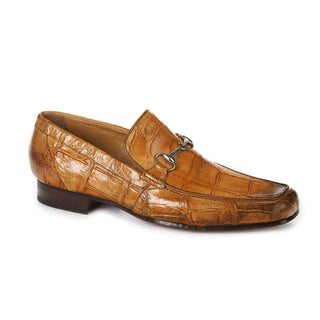 Mauri 4894 Matrix Men's Shoes Burnished Brown Body Alligator Loafers (MA5004)-AmbrogioShoes