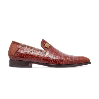 Mauri 4912 Monarch Men's Shoes Gold Exotic Crocodile Slip-On Loafers (MA5320)-AmbrogioShoes