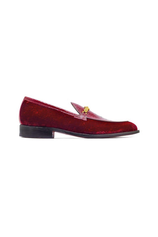 Mauri 4932 Baron Velvet Embossed & Ostrich Leg Horsebit Loafers (MA5300)