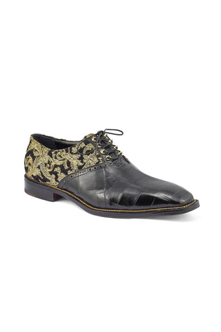 Mauri 4936 Smooth Alligator & Didier Fabric Oxfords (MA5361)