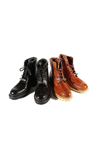 Mauri 4949 Hawk Exotic Ostrich Skin Boots (MA5273)(Made to Order)-AmbrogioShoes