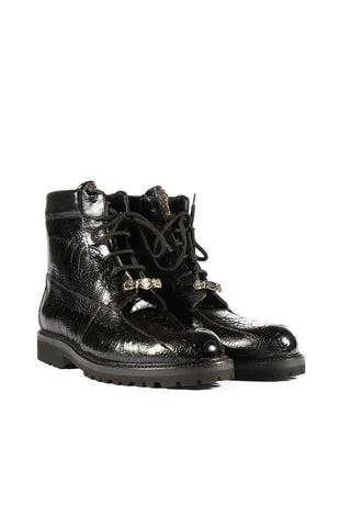 Mauri 4949 Hawk Ostrich Skin Boots (MA5273)