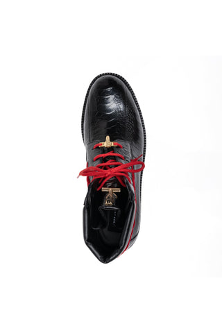 Mauri 4949/4 Hawk Ostrich Skin / Velvet / Leather Boot (MA5688)