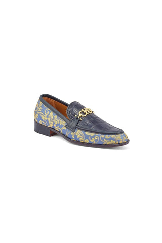 Mauri 4954 Wealth Alligator / Gobelins Fabric / Leather Horsebit Loafers (MA5363)