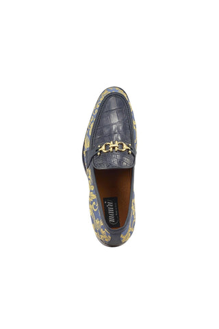 Mauri 4954 Wealth Alligator / Gobelins Fabric / Leather Horsebit Loafers (MA5363)