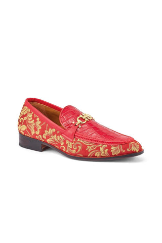 Mauri 4954 Wealth Alligator Skin / Gobelins Fabric / Leather Horsebit Loafers (MA5363)