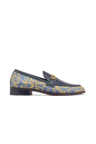 Mauri 4954 Wealth Alligator Skin / Gobelins Fabric / Leather Horsebit Loafers (MA5363)