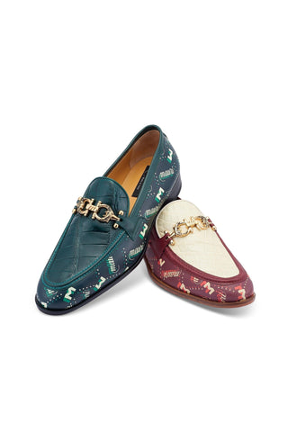 Mauri 4954/1 Wealth Alligator Skin / Leather Horse-Bit Loafers (MA5452)