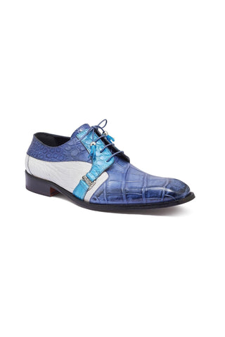 Mauri 4971 Capone Caribbean Blue, Azure & White Alligator Derby (MA5315)