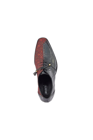 Mauri 4975/2 Two Face Alligator Skin & Matahari Fabric Oxfords (MA5400)