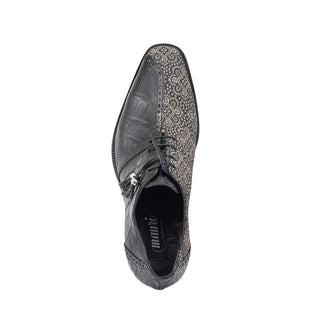 Mauri 4975/2 Two Face Exotic Alligator Skin & Matahari Fabric Oxfords (MA5400)-AmbrogioShoes