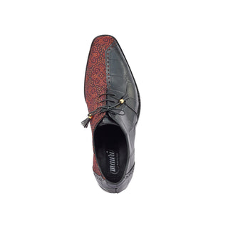 Mauri 4975/2 Two Face Exotic Alligator Skin & Matahari Fabric Oxfords (MA5400)-AmbrogioShoes