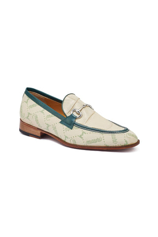 Mauri 4983 Bahamas Alligator / Fabric / Leather Horse-Bit Loafers (MA5302)