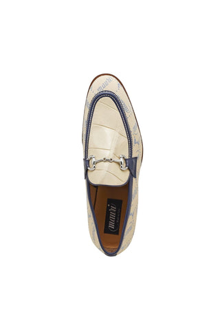 Mauri 4983 Bahamas Alligator Skin / Fabric / Leather Horse-Bit Loafers (MA5302)