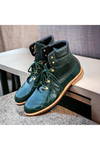 Mauri 4986 Tracker Exotic Alligator / Ostrich Leg Boots (MA5380)-AmbrogioShoes