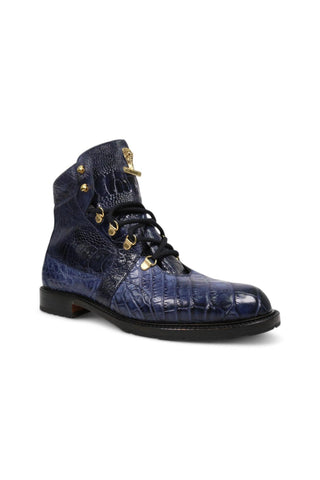 Mauri 4986 Tracker Exotic Alligator / Ostrich Leg Boots (MA5380)(Made to Order)-AmbrogioShoes