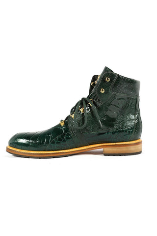 Mauri 4986 Tracker Exotic Alligator / Ostrich Leg Boots (MA5380)(Made to Order)-AmbrogioShoes