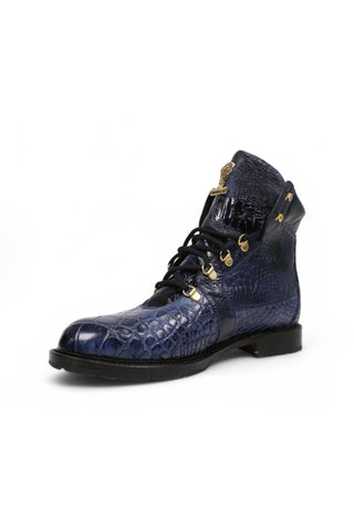 Mauri 4986 Tracker Exotic Alligator / Ostrich Leg Boots (MA5380)(Made to Order)-AmbrogioShoes