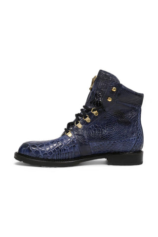 Mauri 4986 Tracker Exotic Alligator / Ostrich Leg Boots (MA5380)(Made to Order)-AmbrogioShoes