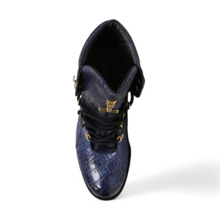 Mauri 4986 Tracker Exotic Alligator / Ostrich Leg Boots (MA5380)(Special Order)-AmbrogioShoes