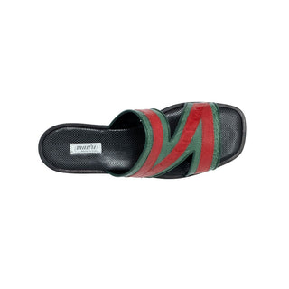 Mauri Sarasota Men's Shoes Multi Color Exotic Ostrich Sandals 5068 (MA5116)-AmbrogioShoes