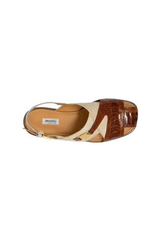 Mauri 5076 Romano Exotic Ostrich Skin & Teju Lizard Skin Sandals (MA5429)-AmbrogioShoes