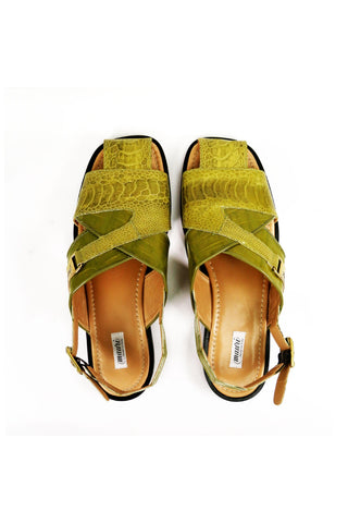 Mauri 5113 Thor Crocodile Skin & Ostrich Skin Sandals (MA5307)