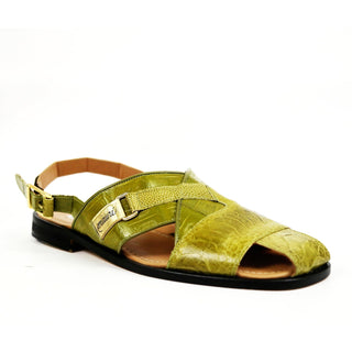 Mauri 5113 Thor Exotic Crocodile Skin & Ostrich Skin Sandals (MA5307)(Made to Order)-AmbrogioShoes