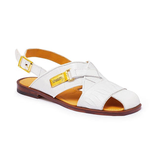 Mauri 5113 Thor Exotic Crocodile Skin & Ostrich Skin Sandals (MA5307)(Made to Order)-AmbrogioShoes