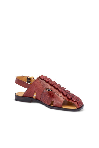 Mauri 5133 Mayhem Gold Hornback / Ostrich Leg Eyes Sandals (MA5437)