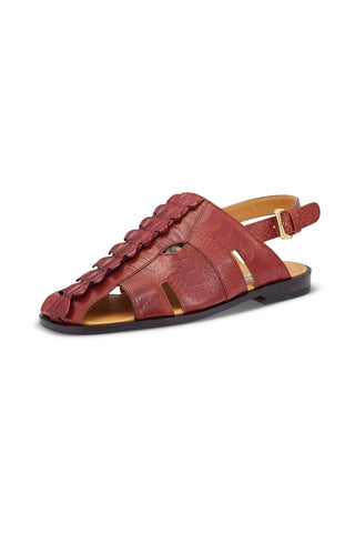 Mauri 5133 Mayhem Gold Hornback / Ostrich Leg Eyes Sandals (MA5437)