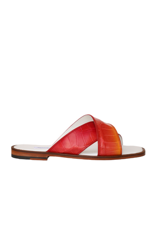 Mauri 5134 Carnival Alligator Skin Slip-On Sandals (MA5676)