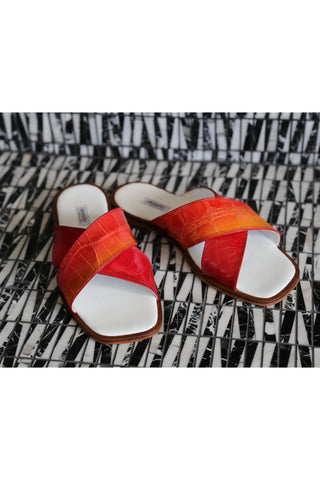 Mauri 5134 Carnival Alligator Skin Slip-On Sandals (MA5676)