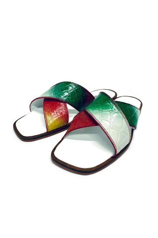Mauri 5134 Carnival Alligator Slip-On Sandals (MA5676)