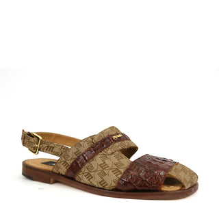 Mauri 5171/1 Exotic Hornback & Fabric Slip-On Sandal (MA5666)(Made to Order)-AmbrogioShoes