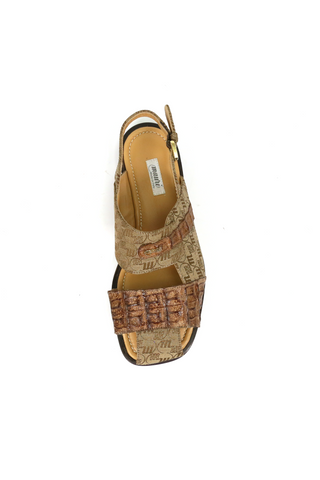 Mauri 5171/1 Hornback & Fabric Slip-On Sandal-AmbrogioShoes