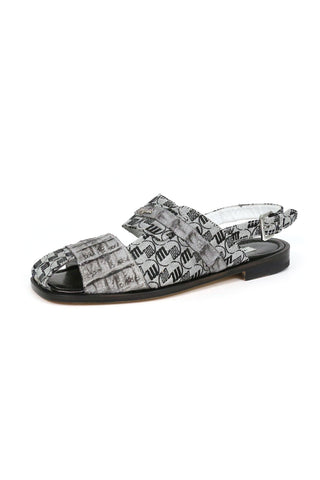 Mauri 5171/1 Hornback & Fabric Slip-On Sandal-AmbrogioShoes