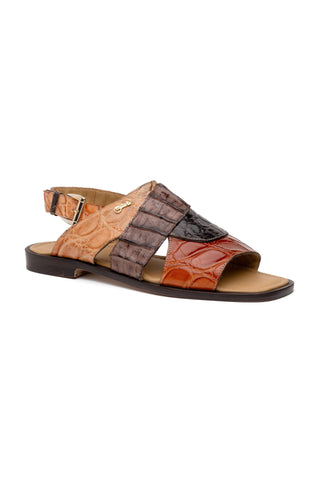 Mauri 5181 Cayman Alligator Skin & Hornback Sandals (MA5611)