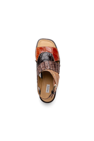 Mauri 5181 Cayman Exotic Alligator Skin & Hornback Sandals (MA5611)(Made to Order)-AmbrogioShoes