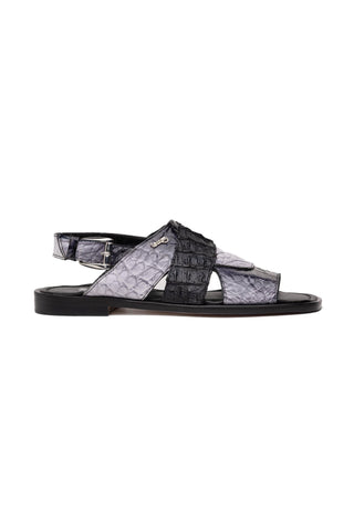 Mauri 5181 Cayman Exotic Alligator Skin & Hornback Sandals (MA5611)(Made to Order)-AmbrogioShoes