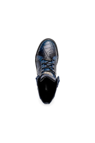 Mauri 6129-1 Golden Boy Crocodile Skin & Nappa High-Top Sneakers (MA5574)