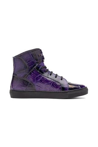 Mauri 6129-1 Golden Boy Crocodile Skin & Nappa High-Top Sneakers (MA5574)