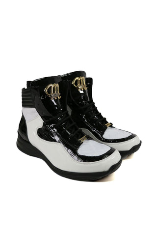 Mauri 8401 Flash Crocodile Skin / Ostrich Leg / Patent High-Top Sneakers (MA5456)