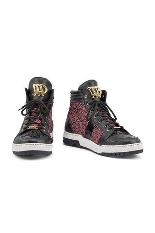 Mauri 8411 Genesis Crocodile Skim / Time Leather / Matahari Fabric High-Top Sneakers (MA5403)