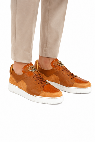 Mauri 8412 Boss Crocodile, Suede & Patent Sneakers
