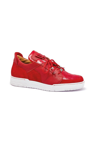 Mauri 8412 Boss Exotic Crocodile / Suede / Patent Leather Casual Sneakers (MA5334)-AmbrogioShoes